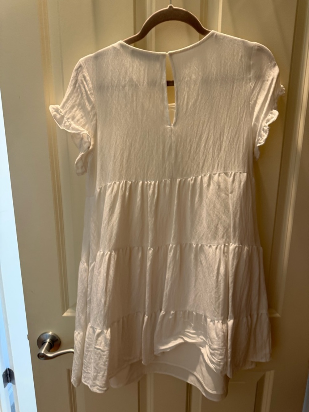 Sugarlips White Mini Tiered Ruffle Dress